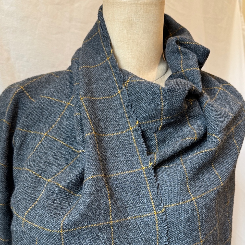 IKEA Gray and Gold Scarf.